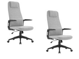 LeisureMod Ergonomic High-Back Polyester Office Chair - Swivel Desk Chai... - $529.20