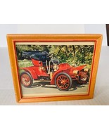 Classic Car Picture Framed sign plaque print Red Runabout Model T 7X6 au... - £20.25 GBP