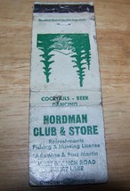 Nordman Club and Store Cocktails beer Matchbook cover - $1.50