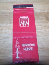 Morrison Merrill building materials Matchbook cover - $2.50