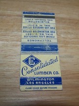Consolidated Lumber Wilminton LA Matchbook cover 4-2687 - £1.56 GBP