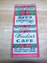 Woodins Cafe Selah &amp; Moses Lake WASH Matchbook cover - $2.50