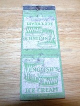 English&#39;s Ice Cream as is Matchbook cover - $1.50