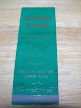 BEEFS CHUCK Hollywood blvd ph NO 3-3075 Matchbook cover - $2.50