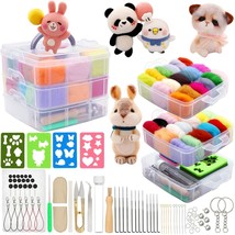 Needle Felting Kit 109 Pieces Set, Wool Roving 36 Colors With Complete Felt Tool - £32.76 GBP