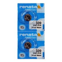 Renata 339 SR614SW Batteries - 1.55V Silver Oxide 339 Watch Battery (10 Count) - £4.75 GBP+