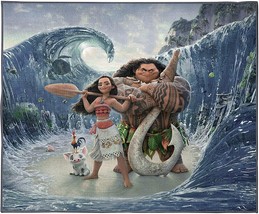 Disney Moana &amp; Ocean Friends Large Kids Room Rug 52&quot;x69&quot; (4&#39;7&quot;x5&#39;9&quot;) - £47.84 GBP