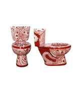 Mexican Toilet ELONGATED Comfort Height Hand Painted - Vallarta Caliente - - $1,940.98 CAD