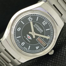 Genuine Vintage Citizen Automatic 8200 Japan Mens D/D Black Watch 608j-a317048-6 - £20.75 GBP