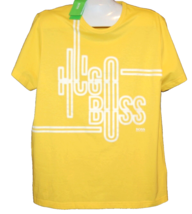 Hugo Boss Yellow White  Logo Design Cotton Men&#39;s T- Shirt Size 2XL - £93.27 GBP