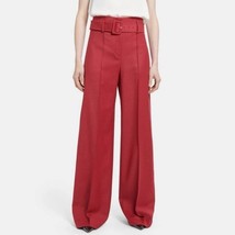 Theory pink ruby melange sleek flannel wide belt pants - £209.44 GBP