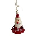 Gallarie II Tin Bell Shaped Santa ornament 2.75 inches no tag - $7.77