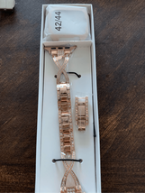 Fancy Apple Watch band with diamonds fits 42-44 mm watch new rose gold - $29.70