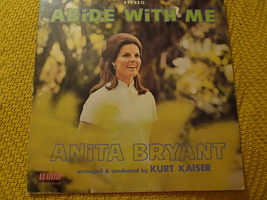 ANITA BRYANT RECORD SALE Abide With Me Music Album Stereo Records ❃ Fres... - $277.32 MXN