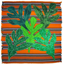 Jungle Leaves: Quilted Art Wall Hanging - £191.80 GBP
