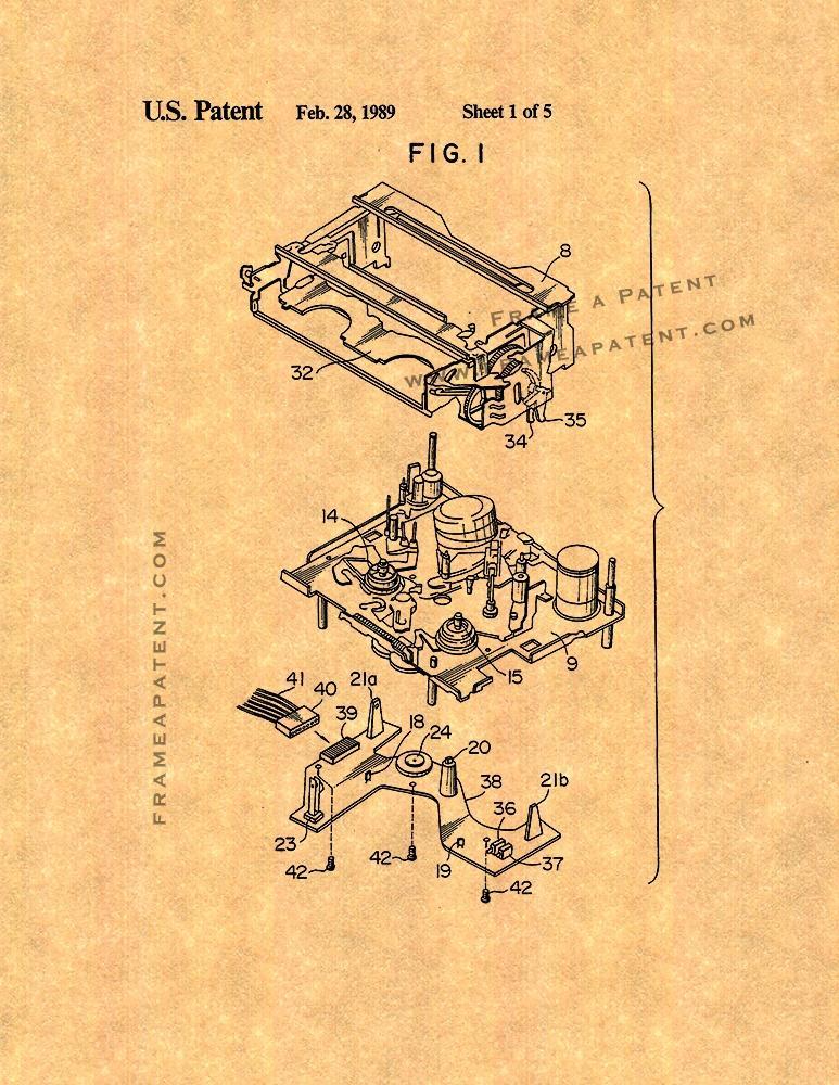 VCR Patent Print - $7.95 - $32.95