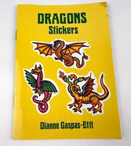 Dragon Stickers 20 Full Color Pressure Dianne Gaspas-Ettl Dover Printing 1996 - £10.85 GBP