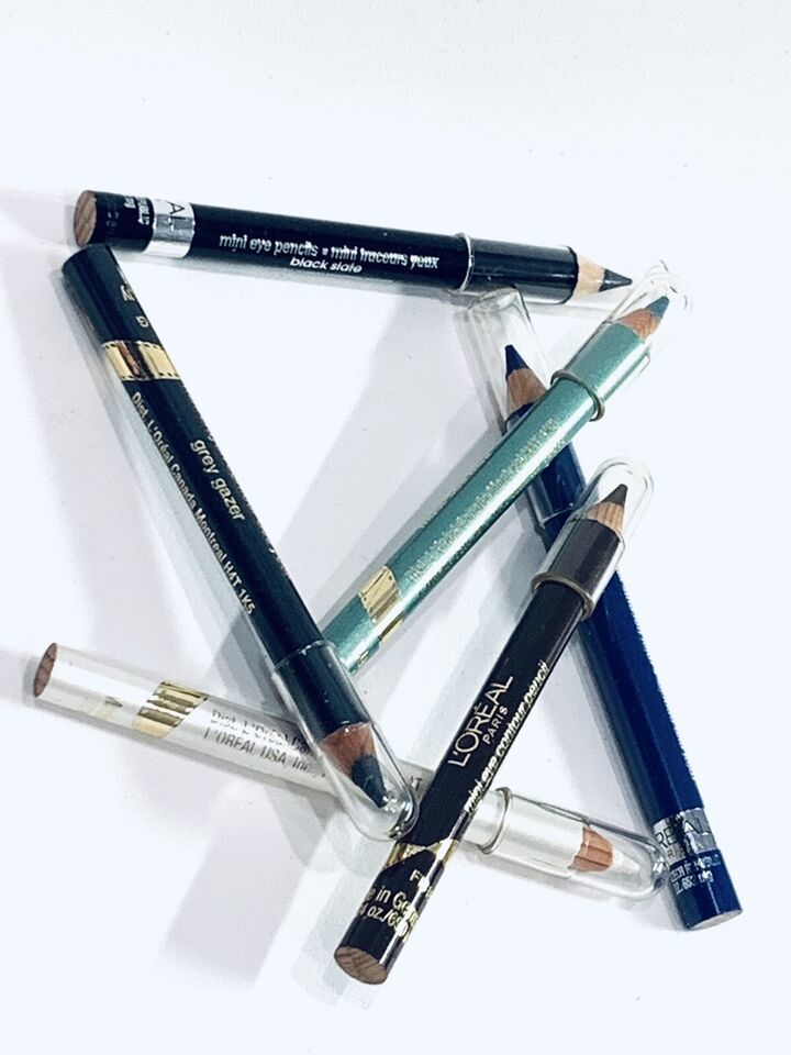 6X L’Oréal Mini eye Contour pencils made In Germany &amp; Czech Republic Not... - $14.45