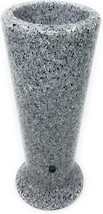 Memorial Cemetery Slim Flower Vase,, Light Grey Granite With Drainage Hole - $54.98