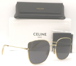New Celine Cl 40174U 30A Polished GOLD/BROWN Lenses Authentic Sunglasses 59-19 - £225.44 GBP