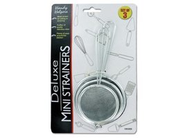 3 Pc Set - Deluxe Kitchen Mini Wire Mesh Food Strainers / Sifters - £5.62 GBP