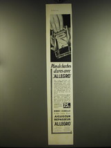 1932 Allegro Razor Advertisement - in French - Plus de barbes dures avec Allegro - £14.78 GBP