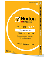 Norton Antivirus Basic, 1 Year, 1 Device, Key - $45.00