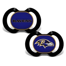 * SALE * BALTIMORE RAVENS  ORTHODONTIC BABY PACIFIERS 2-PACK BPA FREE! - $9.74