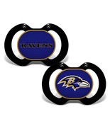 * SALE * BALTIMORE RAVENS  ORTHODONTIC BABY PACIFIERS 2-PACK BPA FREE! - £7.65 GBP