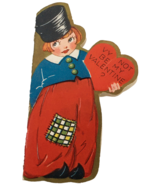 Vintage Valentine Card Boy Vy Not Be My Valentine German Language Accent... - £9.44 GBP