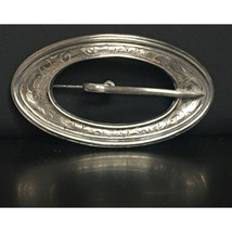 Victorian 925 Sterling Silver Belt Buckle Sache Broosh Sky - £46.16 GBP