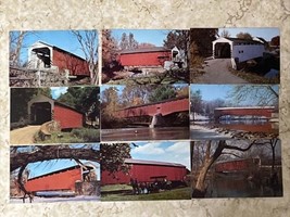 Vintage Lot Of 9 Greetings Dutch Country Covered Bridge Postcards Pennsy... - £7.00 GBP