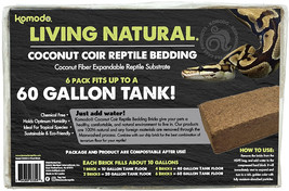 Komodo Living Natural Coconut Coir Reptile Bedding Brick 3 count - £33.46 GBP
