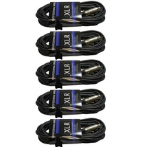 5 Pack 6 Ft Foot 3Pin Xlr Male To Female Cables For Dmx Microphone 20 Ga... - £37.91 GBP