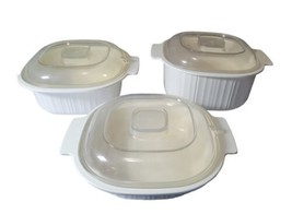 Rubbermaid 1 2 3 Qt Microwave Cookware Casserole Dishes W Lids - £19.98 GBP