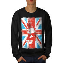 Wellcoda Great Britain Cat Mens Sweatshirt, British Casual Pullover Jumper - £23.90 GBP+