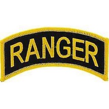 ARMY RANGER TAB ROCKER EMBROIDERED MILITARY PATCH - £22.74 GBP