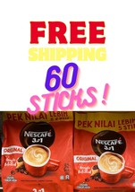 2 Packs Nescafe Blend &amp; Brew Original 30 Sticks TOTAL 60 STICKS FREE SHI... - £105.33 GBP
