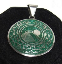 Taxco 925 Sterling Silver Inlay Green Malachite Pyramid Pendant 11.8g Me... - €25,97 EUR