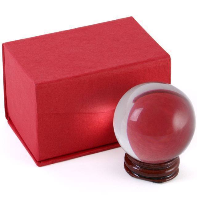 5cm Crystal Ball on Stand (1) 5cm Crystal Ball on SMALL WOODEN Stand - $20.84