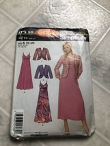 Dress Blazer Jacket Simplicity Sewing Pattern 4214 Size 10 - 20 Slip Dress - $15.04