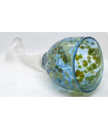 Studio Art Glass Chalice with Twisted and Swirled Glass Handle - $134.32 CAD