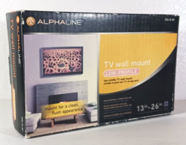 ALPHALINE TV WALL MOUNT 13&quot; to 26&quot; ZSL-12-B1 Low Profile - $14.24