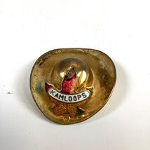 Vintage Kamloops BC Royal Mounted Police Hat Leaf Lapel Cap Pin 1.25” - $7.00