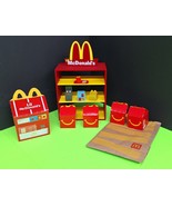  LOT 2025 Lil McDonald’s Happy Meal Display Shelf w/ 4 Toys Bag &amp; Boxes ... - $1,841.92 MXN