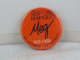 Canadian Political Pin - Meg Griffiths NDP Ontario - Celluloid Pin  - $15.00