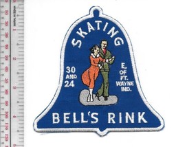 Vintage Roller Skating Indiana Bell&#39;s Skating Rink Fort Wayne, IN Promo Patch - £8.70 GBP