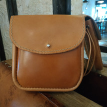 Leather crossbody bag, Leather shoulder bag, Vegetable tanned leather cr... - £62.86 GBP
