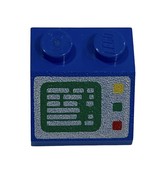 LEGO Classic Space 1pc BLUE 2x2 Printed Slope 45 Inverted Computer 3039p23 - $6.84 CAD