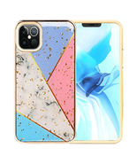 Luxury Chrome Glitter Design Case Cover for iPhone 12 Mini 5.4″ COLORFUL MARBLE - $7.66